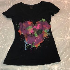 Never worn xs Wet Seal black graphic tee
